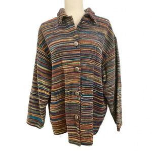 Life Style Vintage Womens Embroidered Oversized Jacket